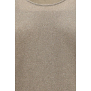 Brunello Cucinelli Beige Cashmere Sleeveles T-Shirt
