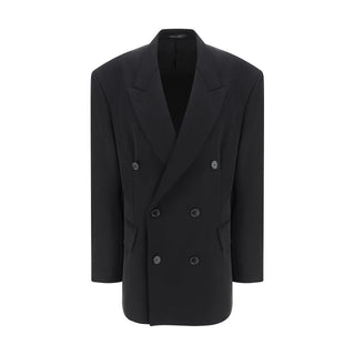 Balenciaga Black Wool Oves Aries Blazer