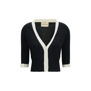 Valentino Black Cotton Cardigan