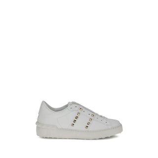 Valentino Garavani White Calf Leather Bos Taurus Sneakers