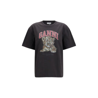 Ganni Black Cotton Sweatshirt
