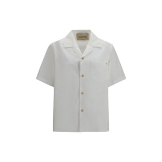 Valentino White Cotton Shortsleeve Shirt