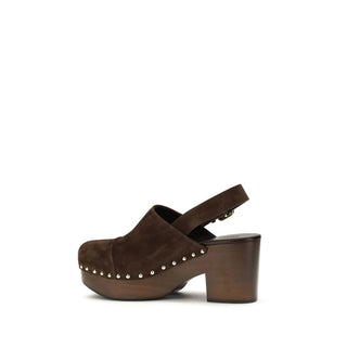 Chloé Brown Calf Leather Bos Taurus Clogs