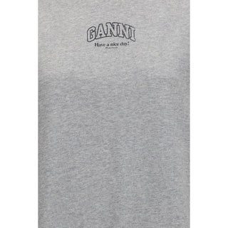 Ganni Gray Cotton Sweatshirt
