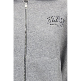 Ganni Gray Cotton Sweatshirt