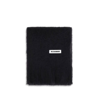 Jil Sander Black Wool Oves Aries Scarf