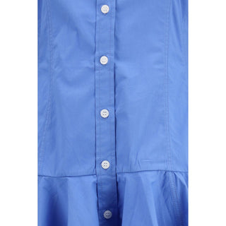 Ganni Blue Cotton Casual Dress
