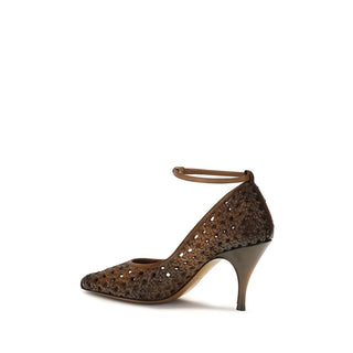 Miu Miu Woven Leather Pumps
