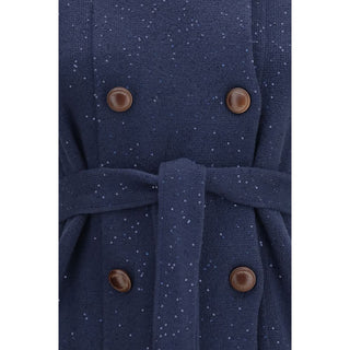 Brunello Cucinelli Blue Cotton Coat