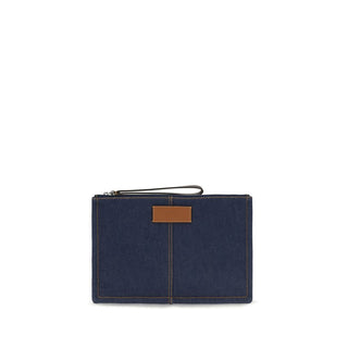 Fendi Blue Cotton Wallet