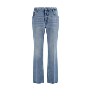 Miu Miu Blue Polyester Relaxed Fit Jeans