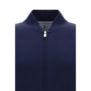 Brunello Cucinelli Blue Cotton Sweatshirt