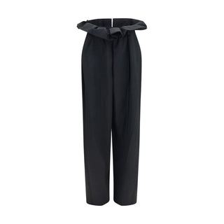 Khaite Black Wool Oves Aries Casual Pants