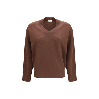 Brunello Cucinelli Cashmere Blend V-Neck Sweater