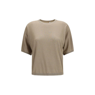 Brunello Cucinelli Cashmere and Silk Short-Sleeve Sweater