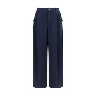 Brunello Cucinelli Blue Cotton Casual Pants
