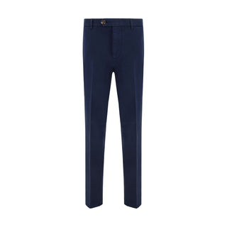 Brunello Cucinelli Blue Cotton Casual Pants
