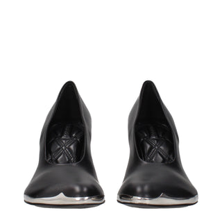 Burberry Black Leather High Heel Pumps