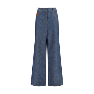 Fendi Blue Cotton Jeans Denim