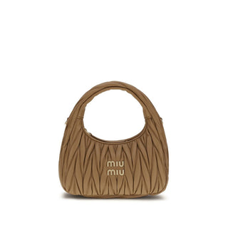 Miu Miu Beige Lamb Shoulder Bag