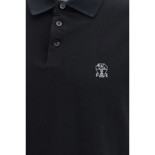Brunello Cucinelli Black Cotton Dress Shirt