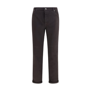 Brunello Cucinelli Brown Cotton Cropped Jeans