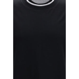 Brunello Cucinelli Black Cotton T-Shirt