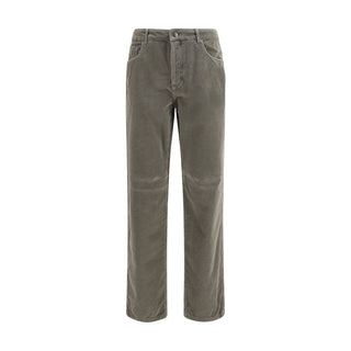 Brunello Cucinelli Bicolor Cotton Casual Pants
