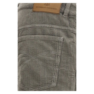 Brunello Cucinelli Bicolor Cotton Casual Pants