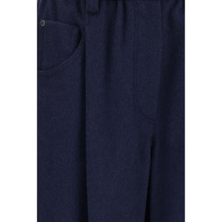 Brunello Cucinelli Blue Wool Oves Aries Pants