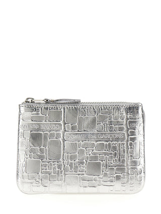 Comme Des Garçons Silver Calfskin Cardholder