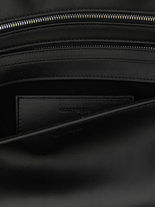 Courrèges Black Cowhide Clutch Bag
