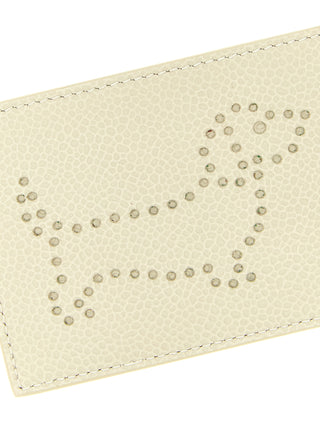 Thom Browne Beige Calfskin Cardholder