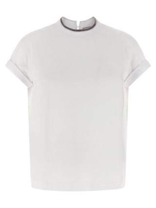 Brunello Cucinelli White Cotton T-Shirt