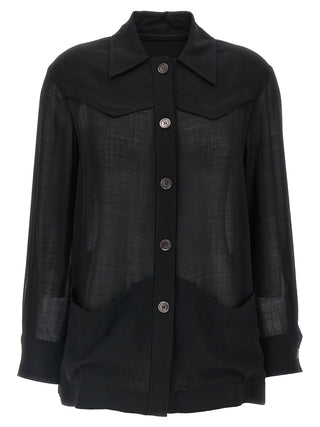 Ferragamo Black Virgin Wool Blouse