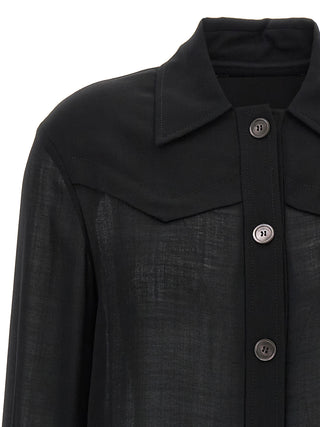 Ferragamo Black Virgin Wool Blouse