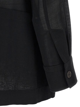 Ferragamo Black Virgin Wool Blouse