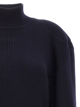Stella McCartney High Neck Wool Knit Midi Dress