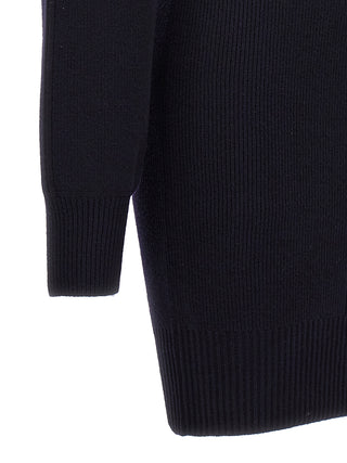 Stella McCartney High Neck Wool Knit Midi Dress