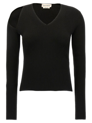 Alexander McQueen Black Wool Cardigan