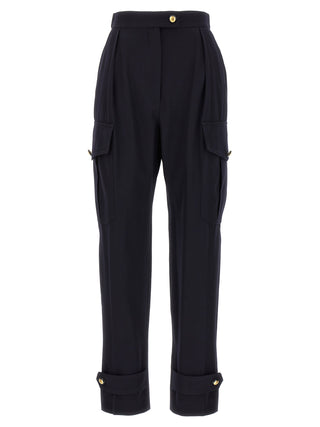 Alexander McQueen Blue Wool Cargo Pants