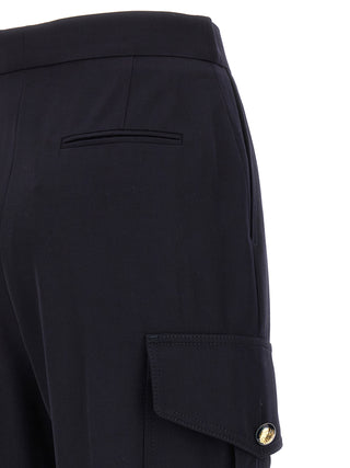 Alexander McQueen Blue Wool Cargo Pants