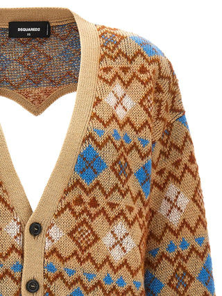 Dsquared² Multicolor Wool Cardigan