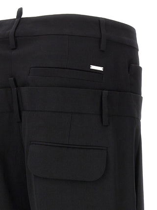 Dsquared² Black Virgin Wool Dress Pants