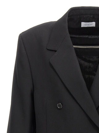 Off-White Black Virgin Wool Blazer