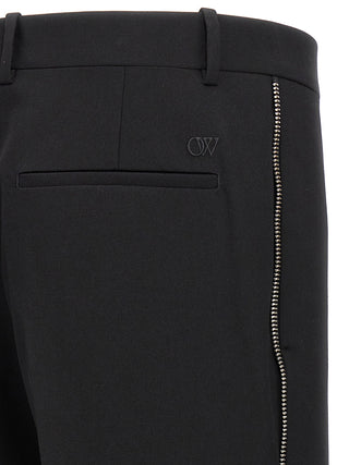 Off-White Black Virgin Wool Dress Pants