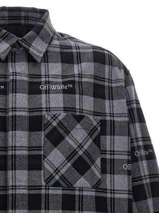 Off-White Gray Cotton Shell Jacket