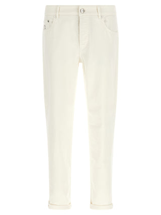 Brunello Cucinelli White Cotton Jeans Denim