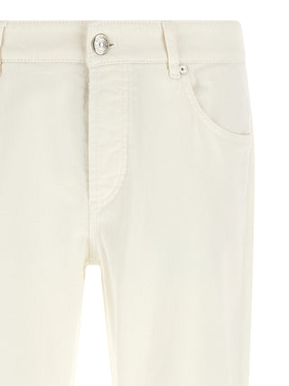 Brunello Cucinelli White Cotton Jeans Denim