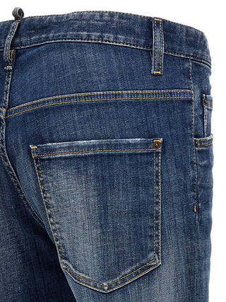 Dsquared² Blue Cotton Relaxed Fit Jeans
